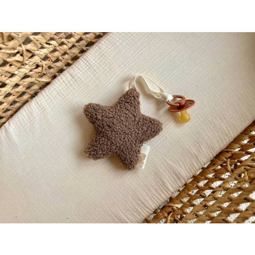 Plush Star Pacifier Holder: Soft Baby Toy, Binky Clip