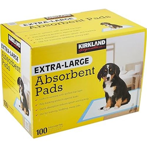 Kirkland Signature Extra-Large Absorbent Pads, 100 Large Pads, 30x23 (Original Version)