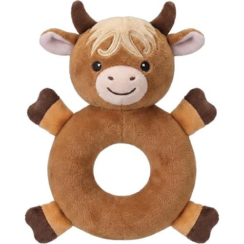 Karenhi Highland Cow Tan Stuffed Animal Little Stuffed Animal Praying