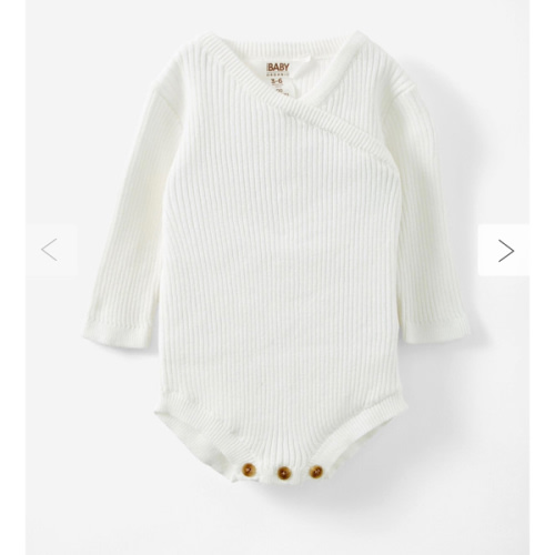 Organic Rib Knit Cross Over Tie Bubbysuit