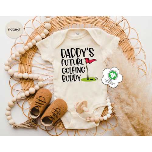 Daddy's Future Golfing Buddy Bodysuit, Baby Bodysuit Baby Shower Gift, Baby Outfit, Baby Boy Onesie®, Golfing Graphic Tee