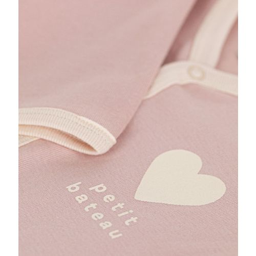 Baby Front Snap Footie With Heart Graphic - SS24-A09HB