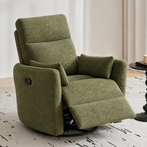 Ebern Designs Sherry 34'' Upholstered Manual & Power Swivel Recliner Rocker with USB Port & Reviews | Wayfair