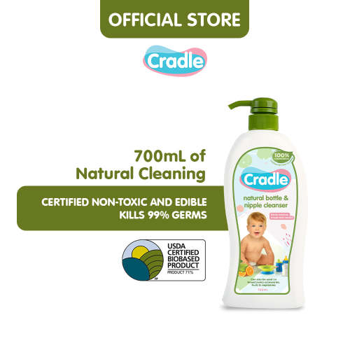 Cradle Natural Bottle & Nipple Cleanser 700mL Pump Bottle