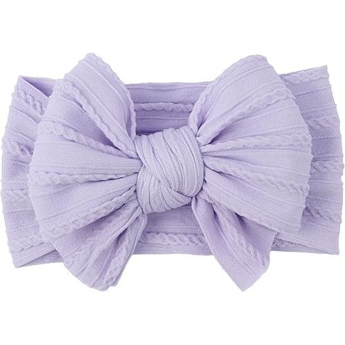 LemonSpace Handmade Baby Girls Headbands with Bows for Newborn Kids Violet