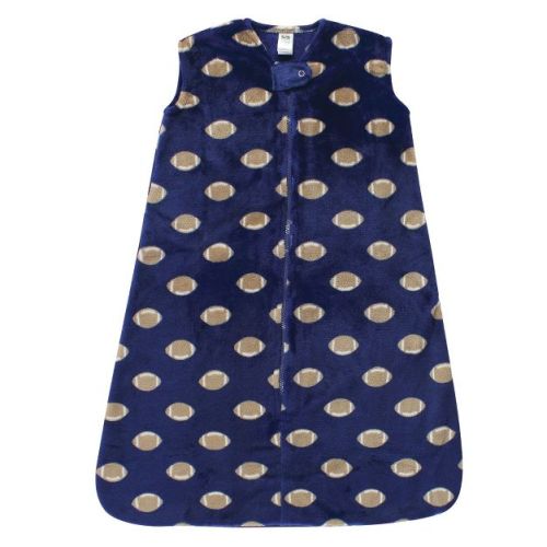 Hudson Baby Infant Boys Plush Sleeveless Sleeping Bag, Sack, Blanket, Football, 6-12 Months