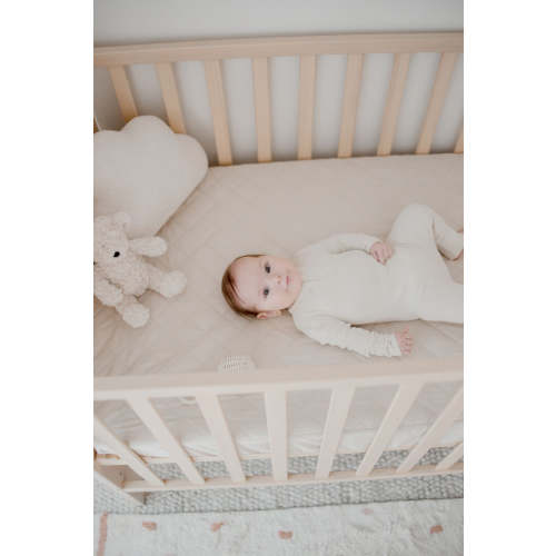 Waterproof Fitted Cot Sheet | Oat