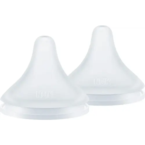 NUK Perfect Match Slow Flow Soft Silicone Nipple with Anti-Colic Vent, 2 Pack, BPA Free
