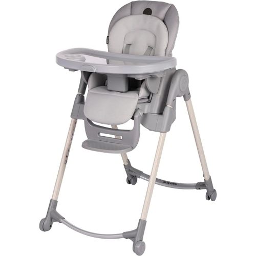 Maxi-Cosi Minla 6-in-1 High Chair, convertible, from birth, detachable kitchen booster seat, compact fold, easy to clean, Cascade Grey