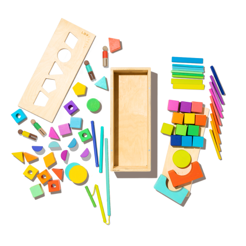 Wooden Block Set | 70-Piece Block Set for Toddlers & Kids | Lovevery