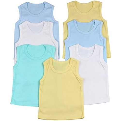 ToBeInStyle Boys' Pack of 4 100% Cotton Tank Tops Unisex Everyday Undershirts