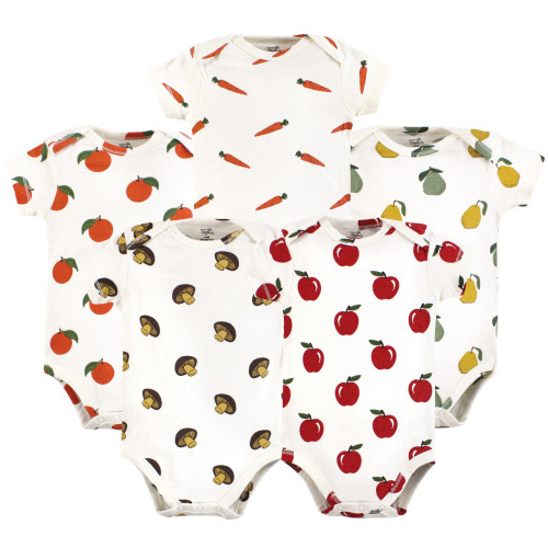 Touched By Nature Organic Cotton Bodysuits, Fruits And Veggies