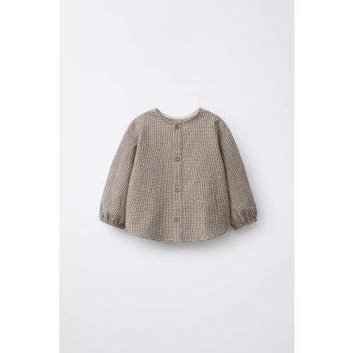 GINGHAM SHIRT - Black / Ecru | ZARA United States