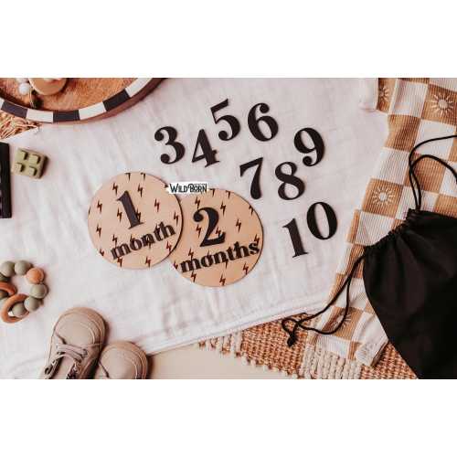 Lightning Bolt Interchangeable Milestones