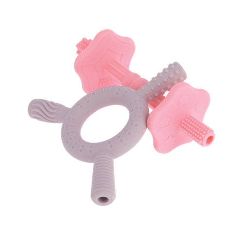Hollow Sensory Tube Teethers | Pink/Plum