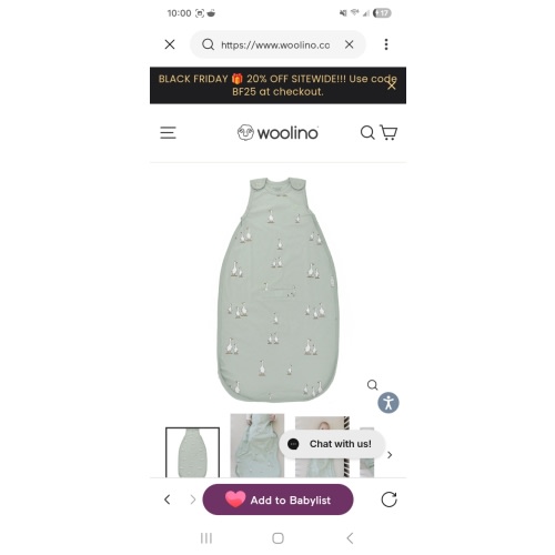 Ecolino® Adjustable Baby Sleep Bag, Organic Cotton, Universal Size: 2 Months - 2 Years, Goose