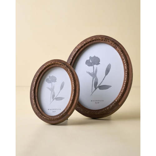 Caroline Carved Wood Oval Photo Frame