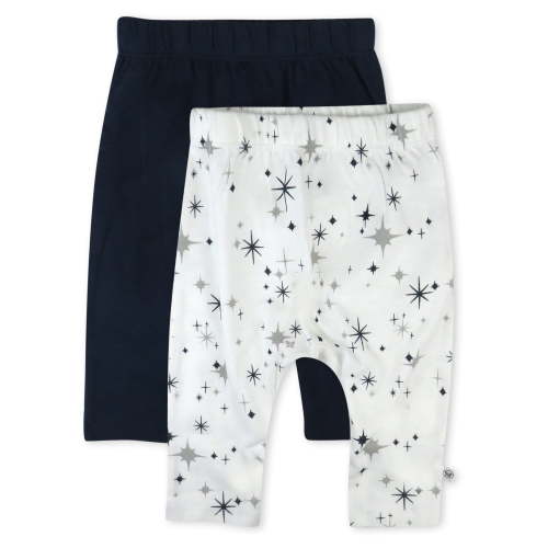Honest Baby Clothing Organic Cotton Boy/Girl Footless Harem Pants, Newborn to 24m, 2-Pack