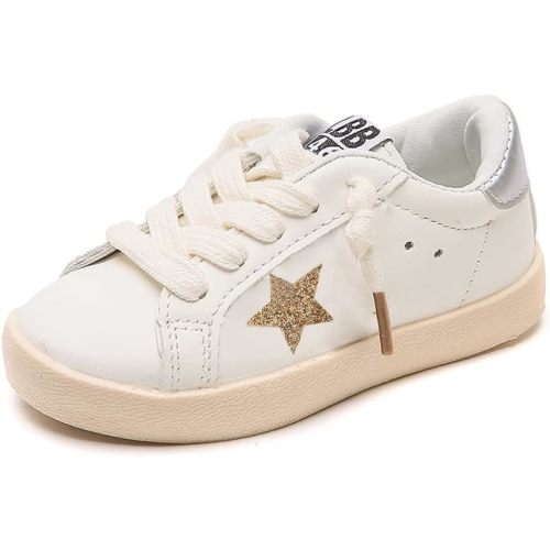 Kids Sparkle Star Sneakers Casual Sports Running Shoes for Girls Boys