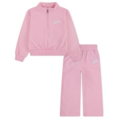 3T medium pink.. Toddler Girls 2-Piece Wide Leg Club Fleece Top and Pants Set