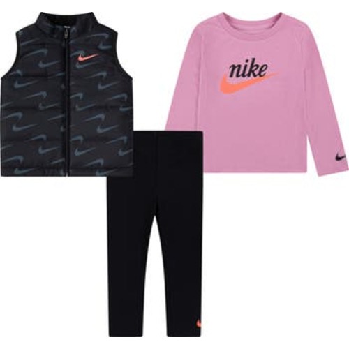 Kids' First Impressions Long-Sleeve T-Shirt, Quilted Vest & Leggings Set