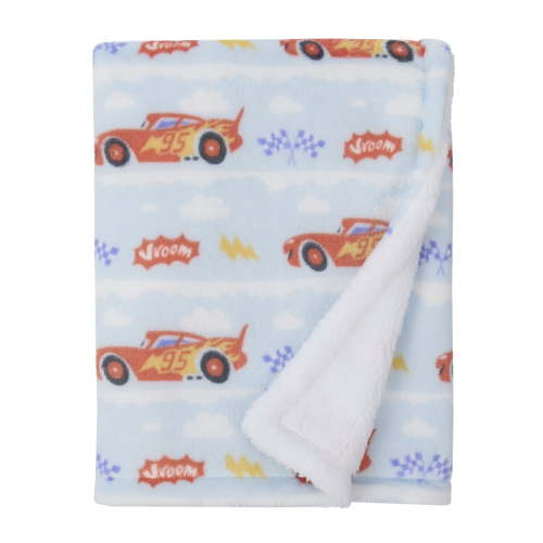 NoJo Disney Cars Lightning McQueen Sherpa Baby Blanket