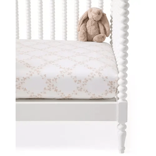 Clover Crib Sheet - Pink