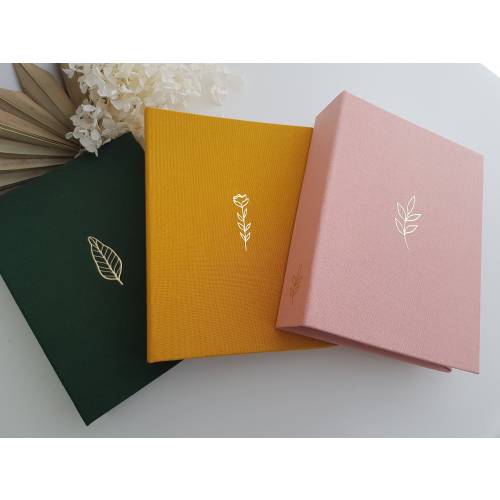 Floral Linen Hardcover Photo album fits Mini film Customised retro memory Photo Album Gifting Collection Christmas 96 pockets