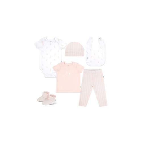 Bilbi 6 Piece Set Bunnies Pink | Baby Bunting AU