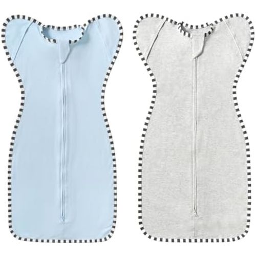 2-Pack Baby Transition Swaddle Set, Breathable Infant Sleep Sack, Soft Swaddling Sack for Boy Girl