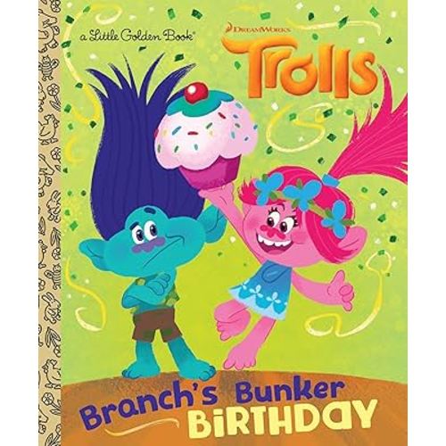 Branch's Bunker Birthday (DreamWorks Trolls) (Little Golden Book)
