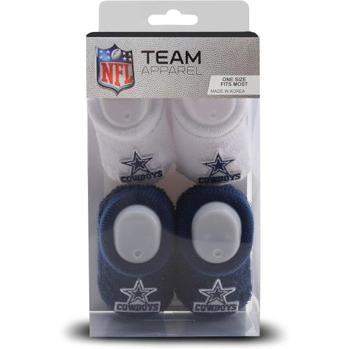 For Bare Feet Dallas Cowboys Infant Bootie Socks 0-12 Months - 2 Pack