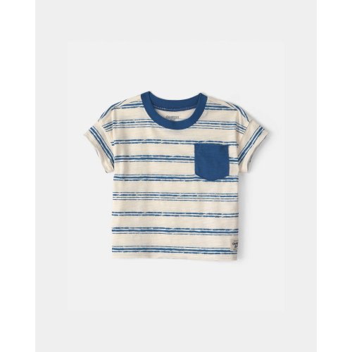 Baby Boy Stripe Pocket Tee - Blue/Ivory - OshKosh B'gosh | Carter's