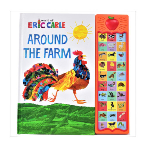 World of Eric Carle, Around the Farm 30-Button Animal Sound Book - Great for First Words - PI Kids