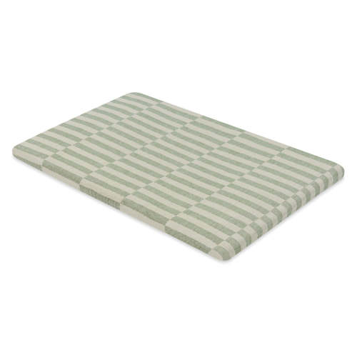 All-Stages Bassinet Sheet In GOTS Certified Organic Muslin Cotton - Moss Stripe