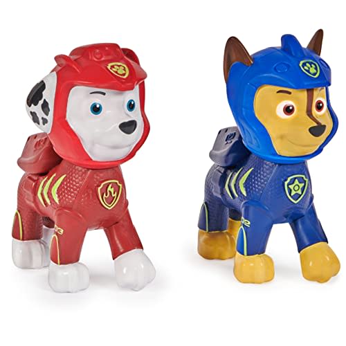 SwimWays Paw Patrol Floatin' Figures, Swimming Pool Accessories & Kids Pool Toys, Paw Patrol Party Supplies & Water Toys for Kids Aged 3 & Up, Chase & Marshall 2-Pack