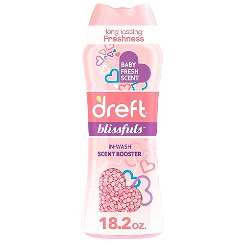 Dreft Blissfuls In-Wash Laundry Scent Booster Beads, Baby Fresh Scent, 18.2 oz