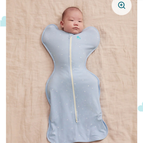 Swaddle Up™ 1.0 TOG Cotton Powder Blue Twinkle