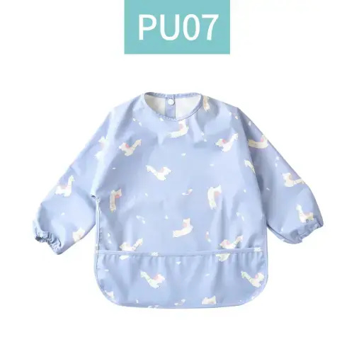 Happyflute PUL Baby Waterproof Long Sleeve Feeding Baby Bibs – happyflute PU07
