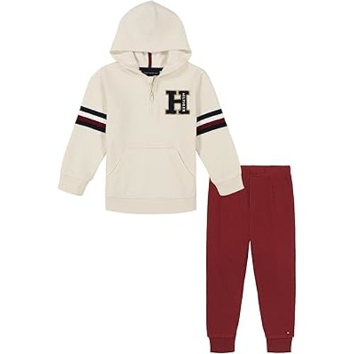 Tommy Hilfiger baby-boys 2pc Half Zip Jog Set
