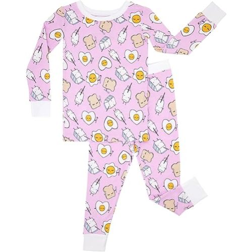 Little Sleepies Two-Piece Pajama Set for Boys & Girls, Soft Viscose from Bamboo Toddler Pajamas for Kids, Family Matching PJs