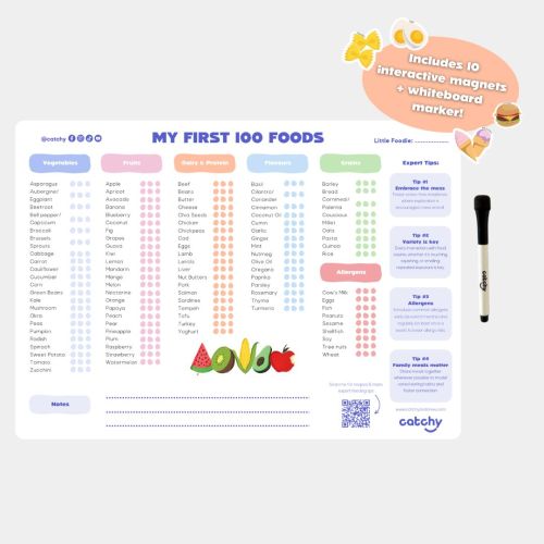 First 100 Foods Tracker Set – Catchy