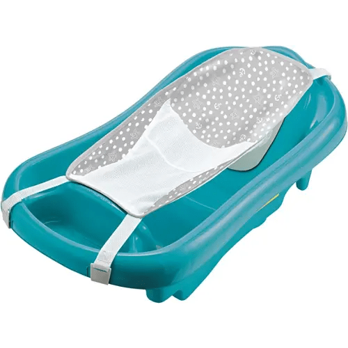 The First Years Newborn to Toddler Baby Bath Tub - Convertible 3-in-1 Baby Tub with Removable Sling - Ages 0 to 24 Months - Sure Comfort - Teal
