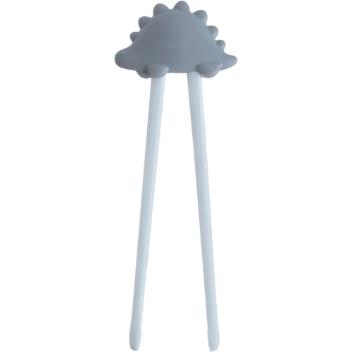 mushie Dinosaur Training Chopsticks for Kids | 7" Reusable BPA-Free Toddler Learning Chopsticks 2 Years+ (Tradewinds)
