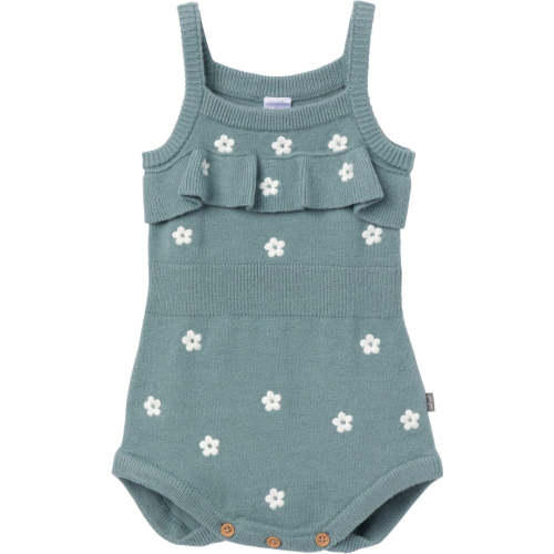 Baby Girls Teal Floral Jersey Sunsuit Romper – Gerber Childrenswear