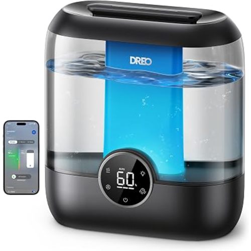 DREO 6L Smart Humidifiers for Bedroom, Large Room, 60H Runtime, Quiet 28dB