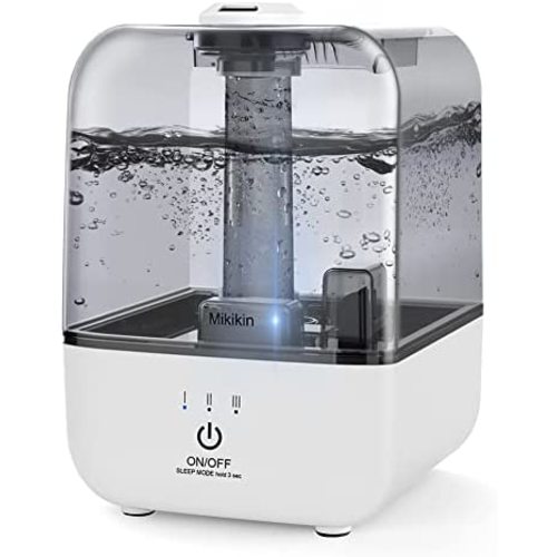 Mikikin Cool Mist Humidifier, Ultrasonic Air Humidifiers for Large Bedroom Babies Home, 4.5L Top Fill Personal Humidifiers with Adjustable Mist Mode, Lasts Up to 30 Hours, Ultra Quiet, Auto Shut-Off