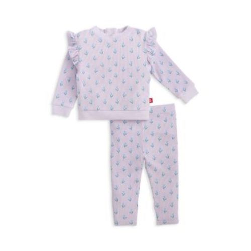 Girls' Floral Print Waffled Top & Legging Set - Baby, Little Kid