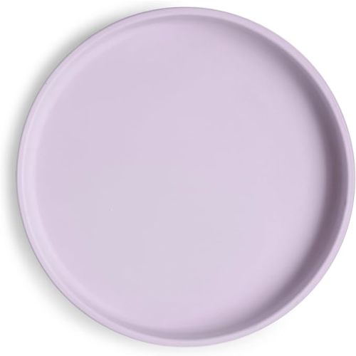 mushie Classic Silicone Suction Plate | BPA-Free Non-Slip Design (Soft Lilac)