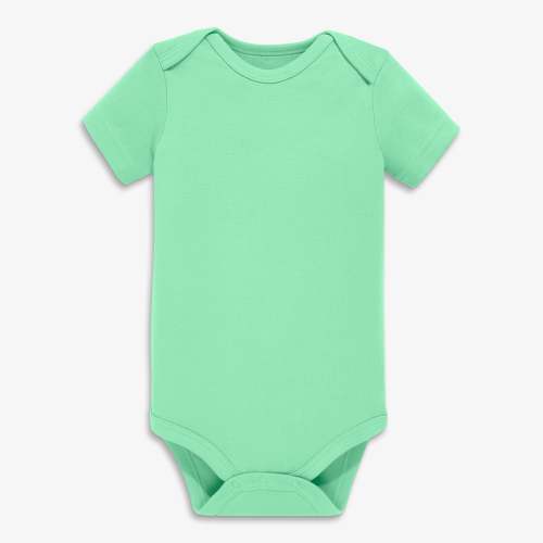 Organic short sleeve babysuit - Clover / 0-3
